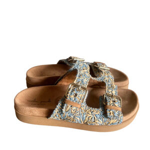 Mila Paoli NEW Women's Woven 2 Strap Buckle Sandal Size 8 #B1947